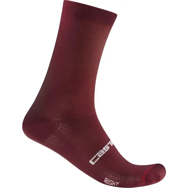 Castelli Espresso 18 Mens Cycling Socks Deep Bordeaux