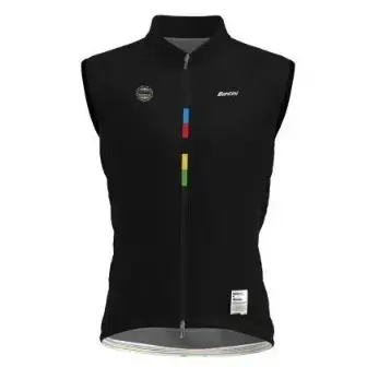 Santini UCI World Champion Mondo Wind Vest-Black