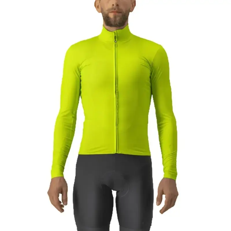 Castelli Pro Thermal Mid Ls Mens Cycling Jersey Electric Lime