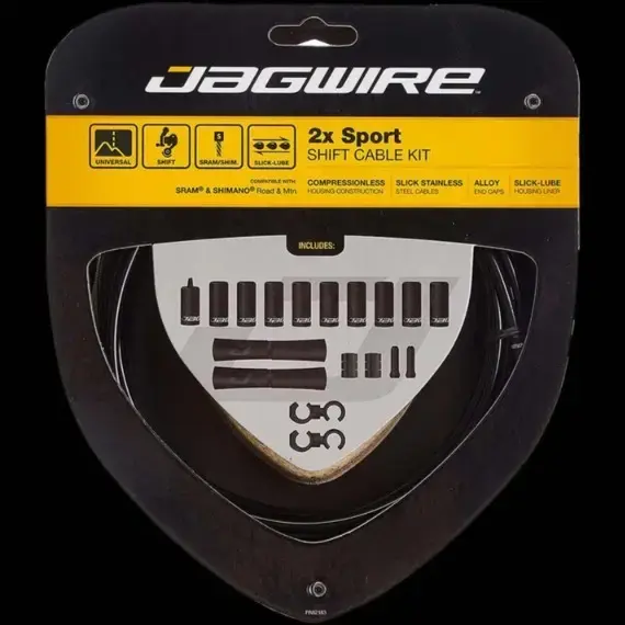Jagwire 2x Sport Shift Kit (Black)