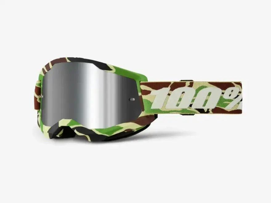 100% STRATA 2 Goggle War Camo - Mirror Silver Lens