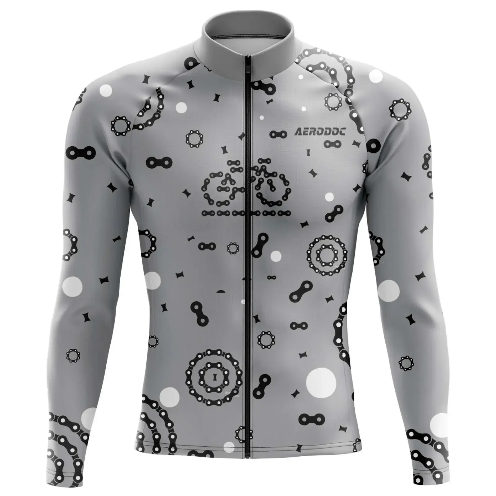 Chain Reaction Men's Cycling Jersey – Performance Gear for Road Bike & MTB (Full Sleeve Jersey)