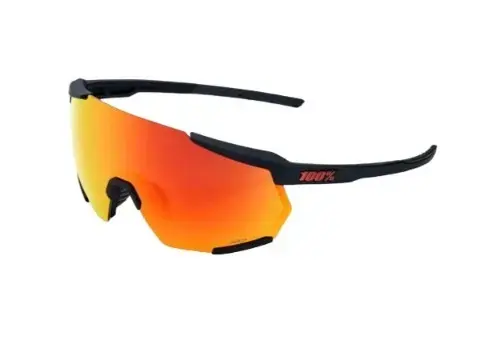 100% RACETRAP 3.0 - Soft Tact Black - HiPER Red Multilayer Mirror Lens