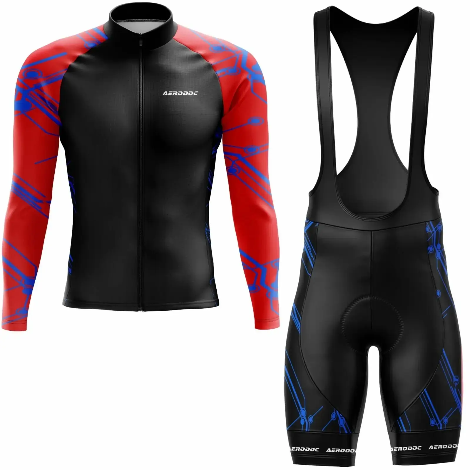 Grid Performance Cycling Jersey (Full Sleeve + Bib Shorts)