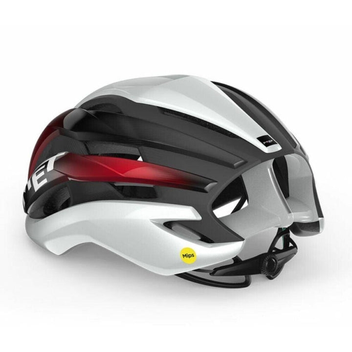 Met Trenta Mips Road Cycling Helmet White Black Red Metallic Glosy