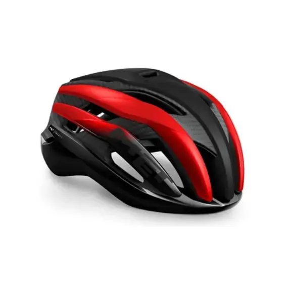 MET Trenta 3K Carbon Helmet Matte Black Red