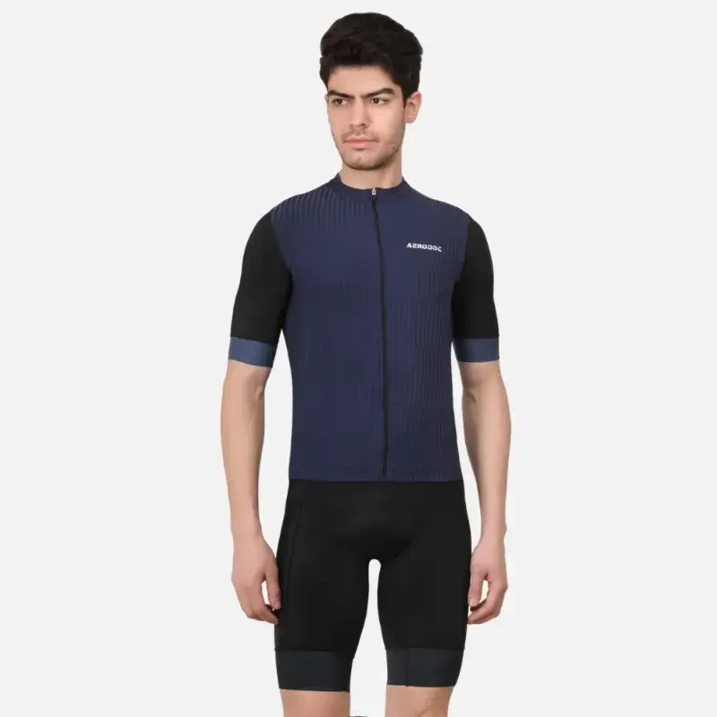 Equator Men’s Gun Powder Racefit Power Dry Cycling Race Fit Cycling Jersey (Half Sleeves)