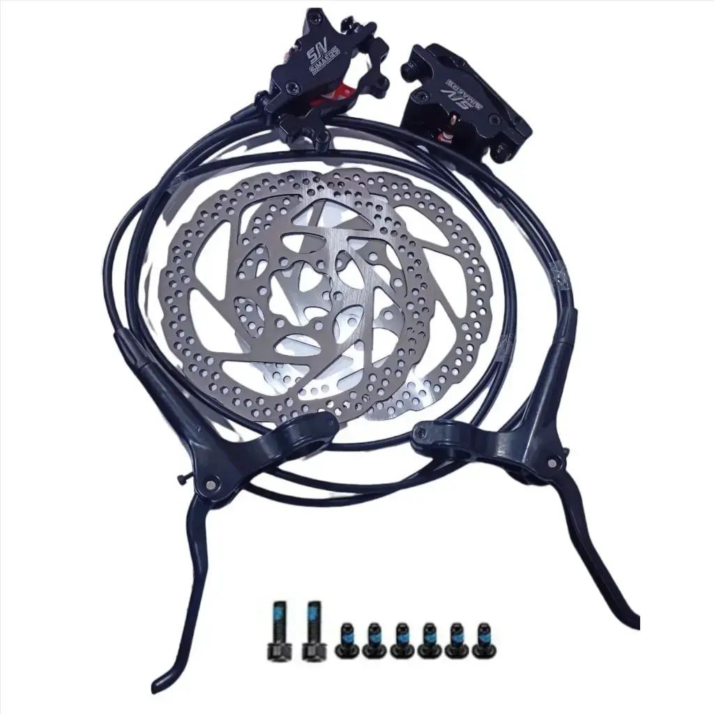 Bicycle Complete Hydraulic Disc Brake Set with Brake Levers (Front + Rear) F180/