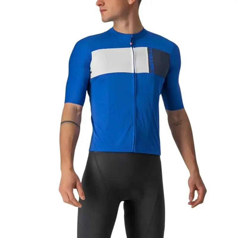 Castelli Prologo 7 Mens Cycling Jersey Azzurro Italia Ivory Savile Bl