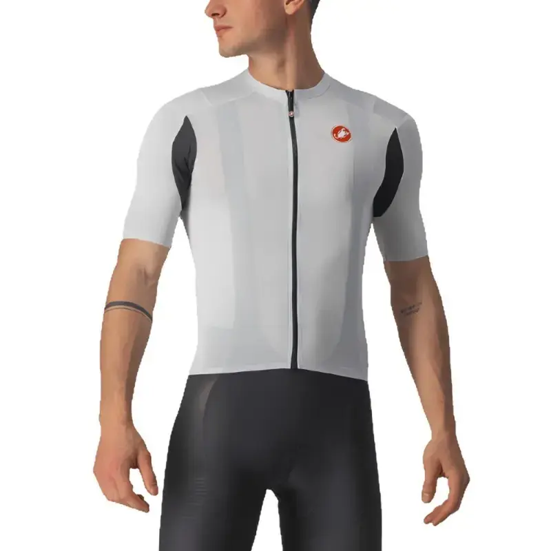 Castelli Superleggera 2 Mens Cycling Jersey Silver Gray