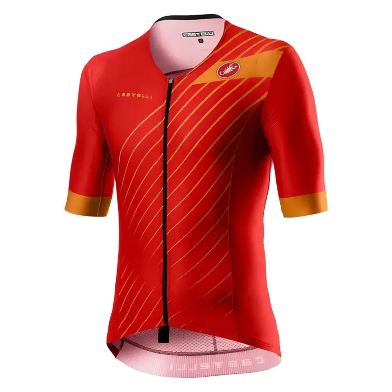 Castelli Free Speed 2 Race Mens Triathlon Top Red Fiery Red