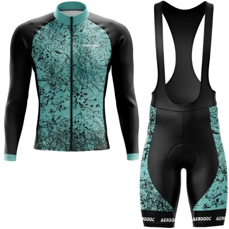 Aero Chaos Cycling Set – Jersey & Bib Shorts kit (Half Sleeves Jersey with Bib Shorts)