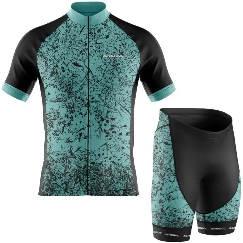 Aero Chaos Cycling Set – Jersey & Bib Shorts kit (Half Sleeves Jersey with Shorts)
