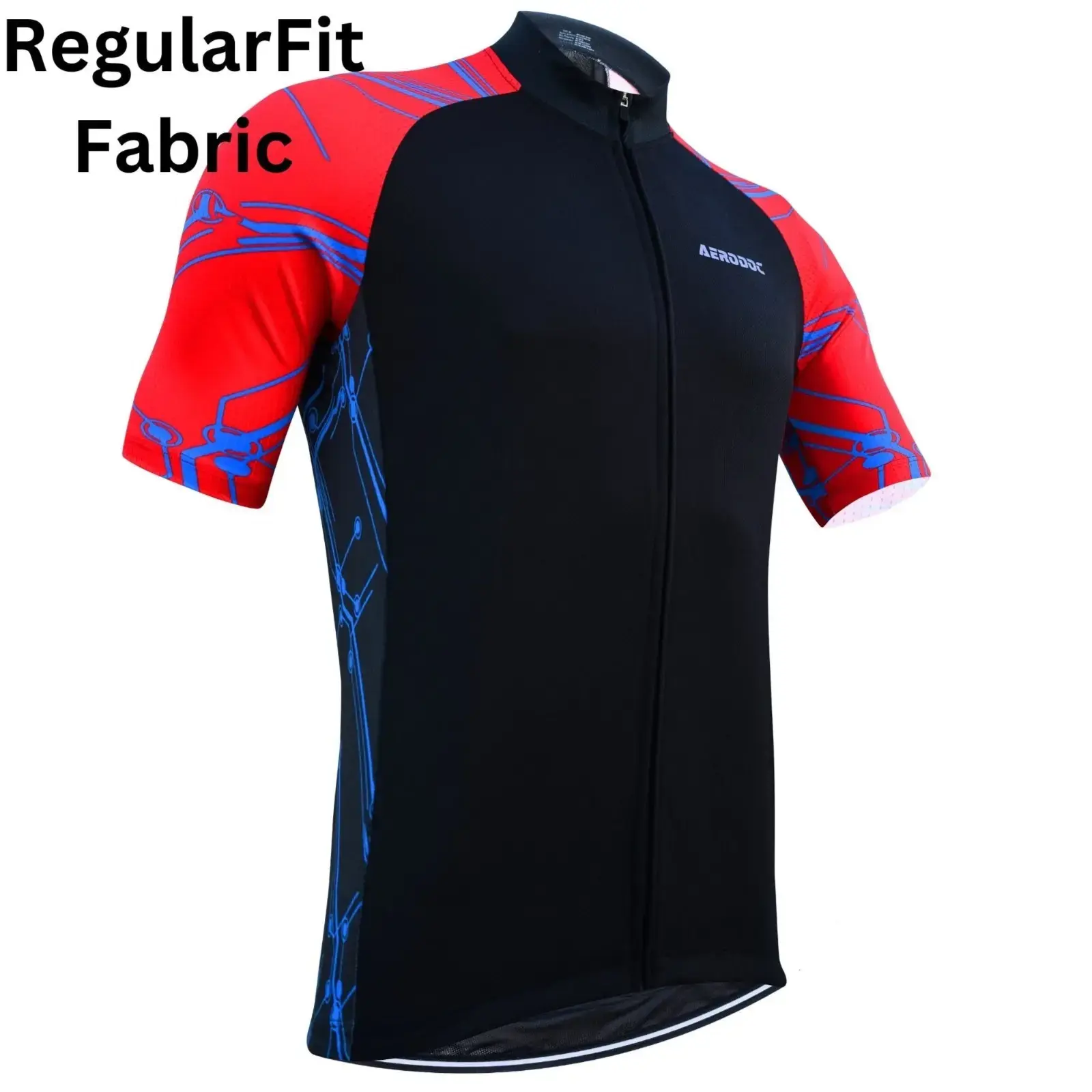 Aerodoc Blackout Grid Performance Cycling Jersey (Race Fit-Half Sleeves)