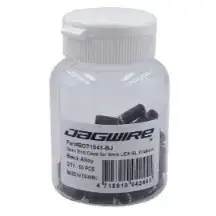 jagwire small parts - open end caps for 3mm LEX-SL DROPPER housing, alloy, black 50pcs in a bottle