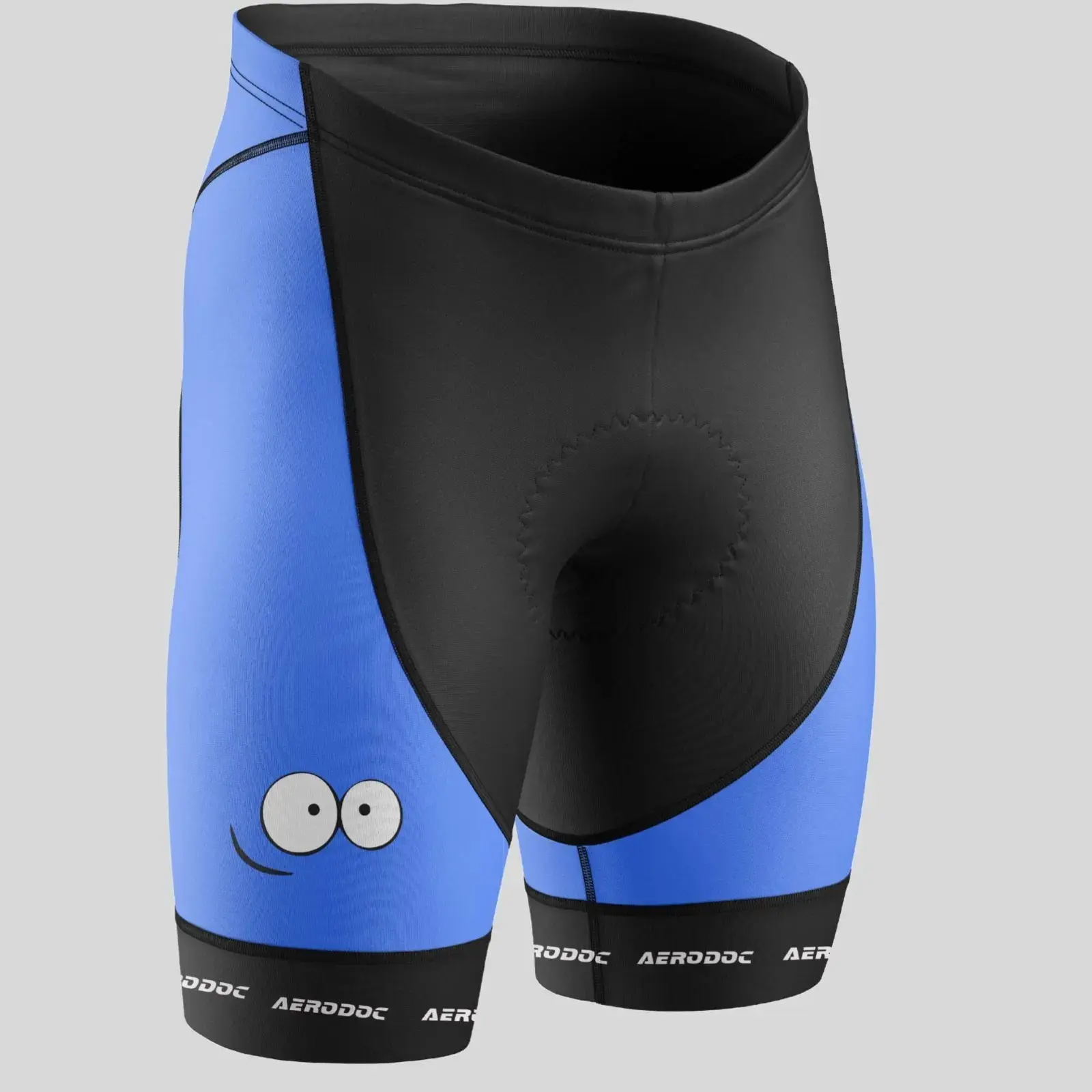 Smiley Blue White Cycling Jersey (Nonbib Shorts Only)