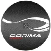 Corima Lenticular Carbon Tubular Disc Brake Wheel (Black/White Decal)
