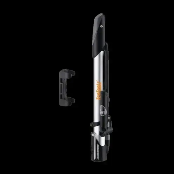 IceToolz High Pressure Mini Floor Pump For AV/FV/DV Silver