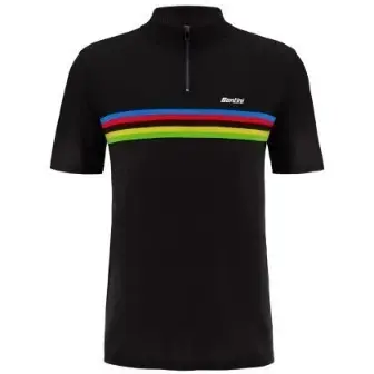 Santini UCI World Champion Polo Shirt-Black