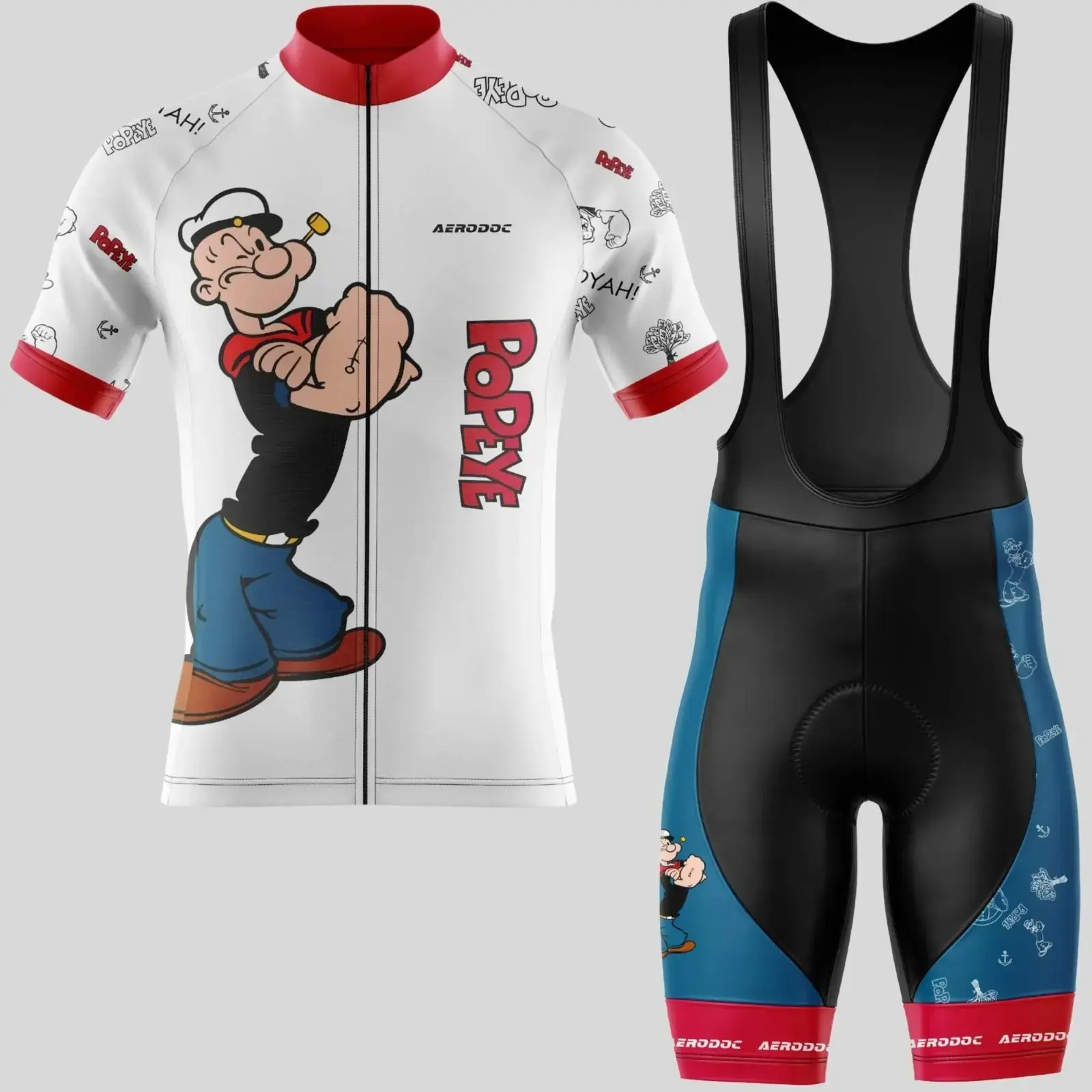 Popeye 2025 Men's Cycling Jersey (Half Sleeve + Bib Shorts)
