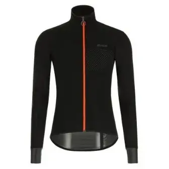 Santini Guard Nimbus Rain & Wind Jacket – Black/Orange