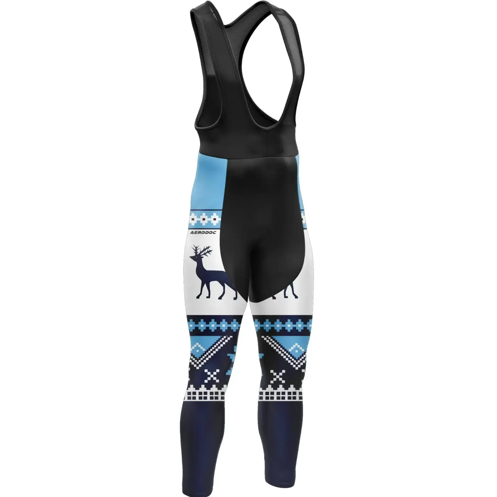 Aerodoc Reindeer Cold-Weather Cycling Jersey | Premium Winter Fleece Wool Bike Wear (Bib Pants Only)