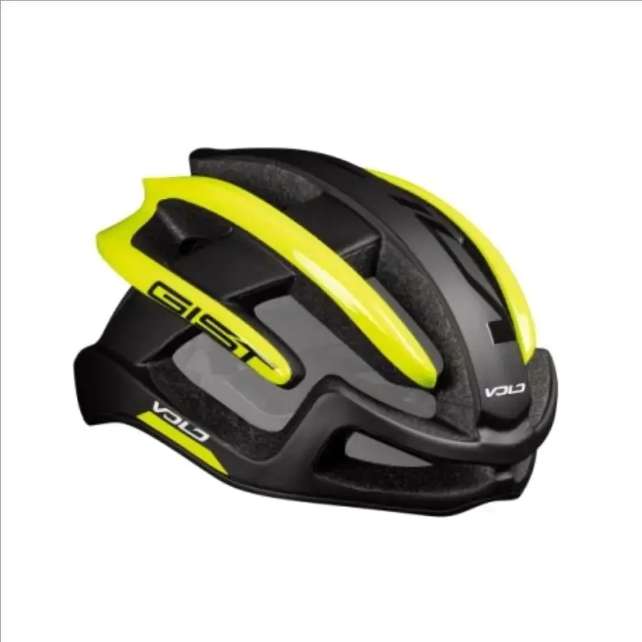 Gist Volo Road Cycling Helmet (Black/Yellow Fluorescent)