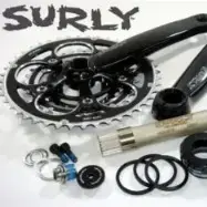 Surly Mr. Whirly Crankset (Black/Silver)