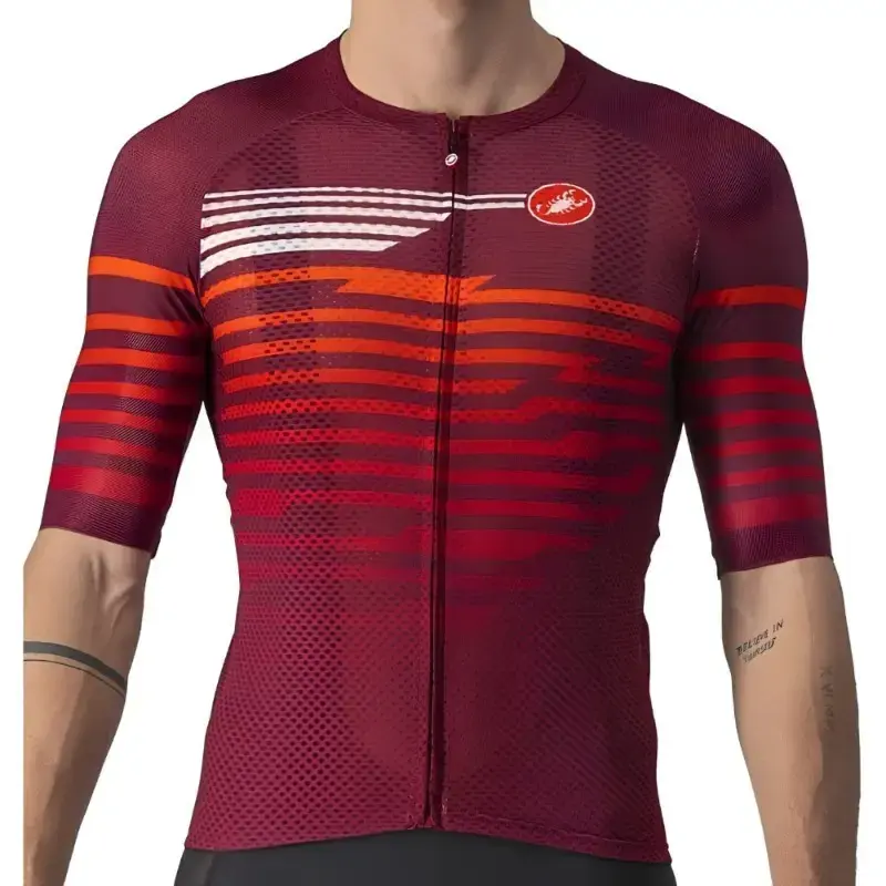 Castelli Climbers 3 Mens Cycling Jersey Bordeaux Red