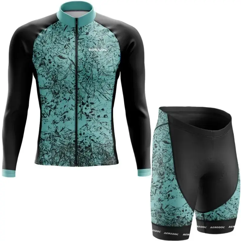Aero Chaos Cycling Set – Jersey & Bib Shorts kit (Full Sleeves Jersey with Shorts)