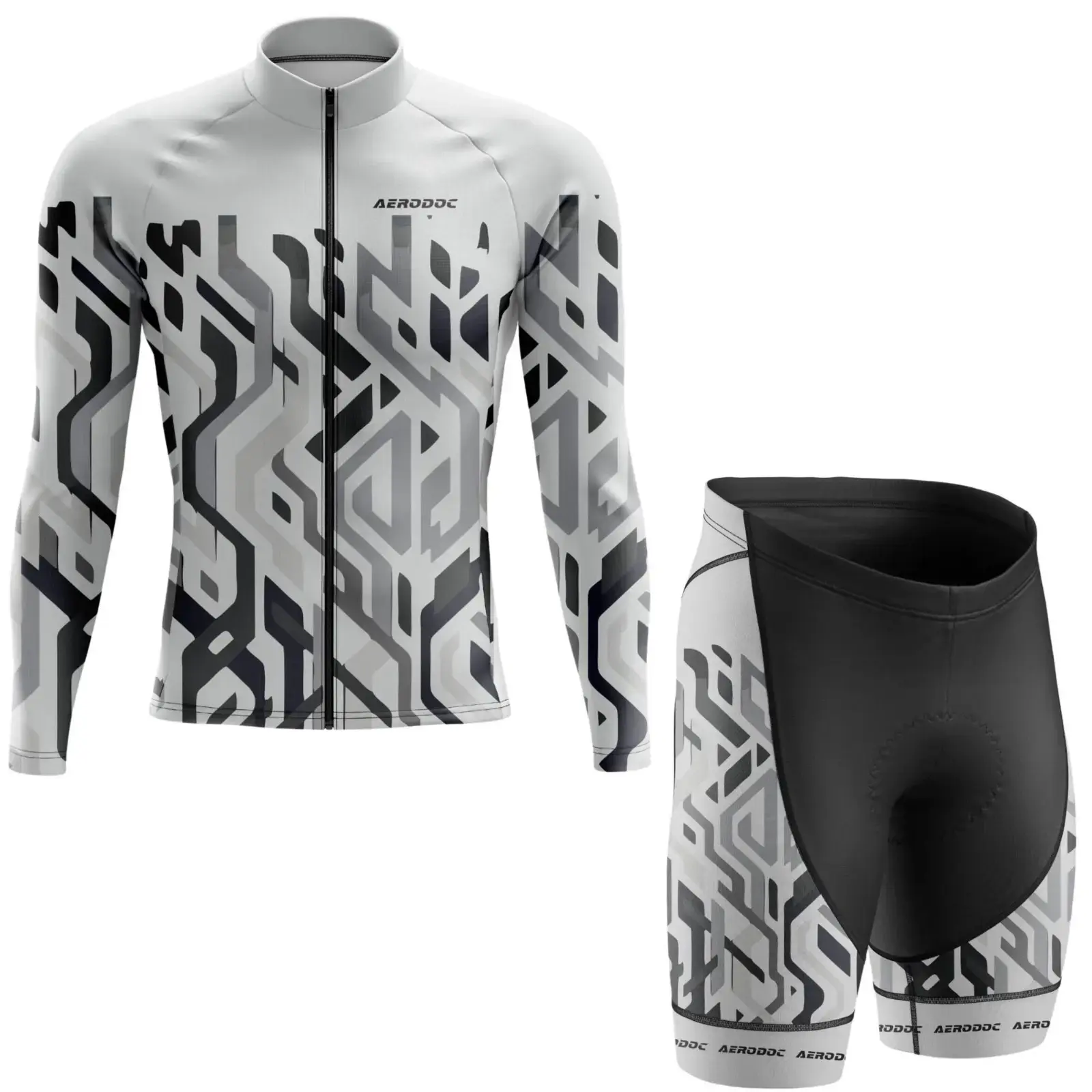 Stealth Flow Cycling Jersey (Full Sleeves + Nonbib Shorts)