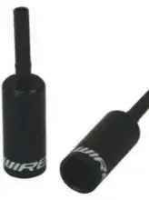 jagwire small parts lined end caps for 5mm brake housing, alloy, black 50pcs in a bottle
