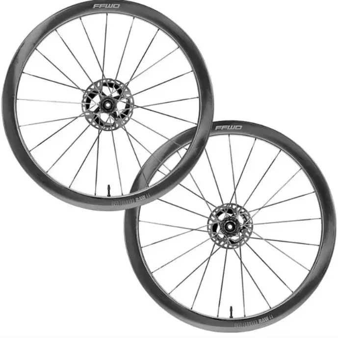 Carbon spoke raw glossy set FCC (44mm) 21H/21H FFWD/CeramicSpeed 2:1 DBCL 12mm TA Shimano