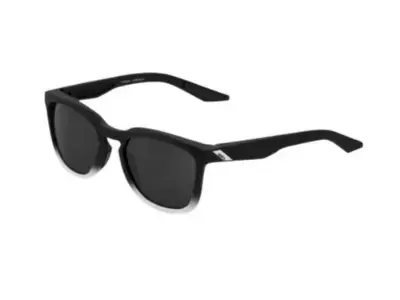 100% HUDSON - Soft Tact Black / White Fade -Black Mirror Lens