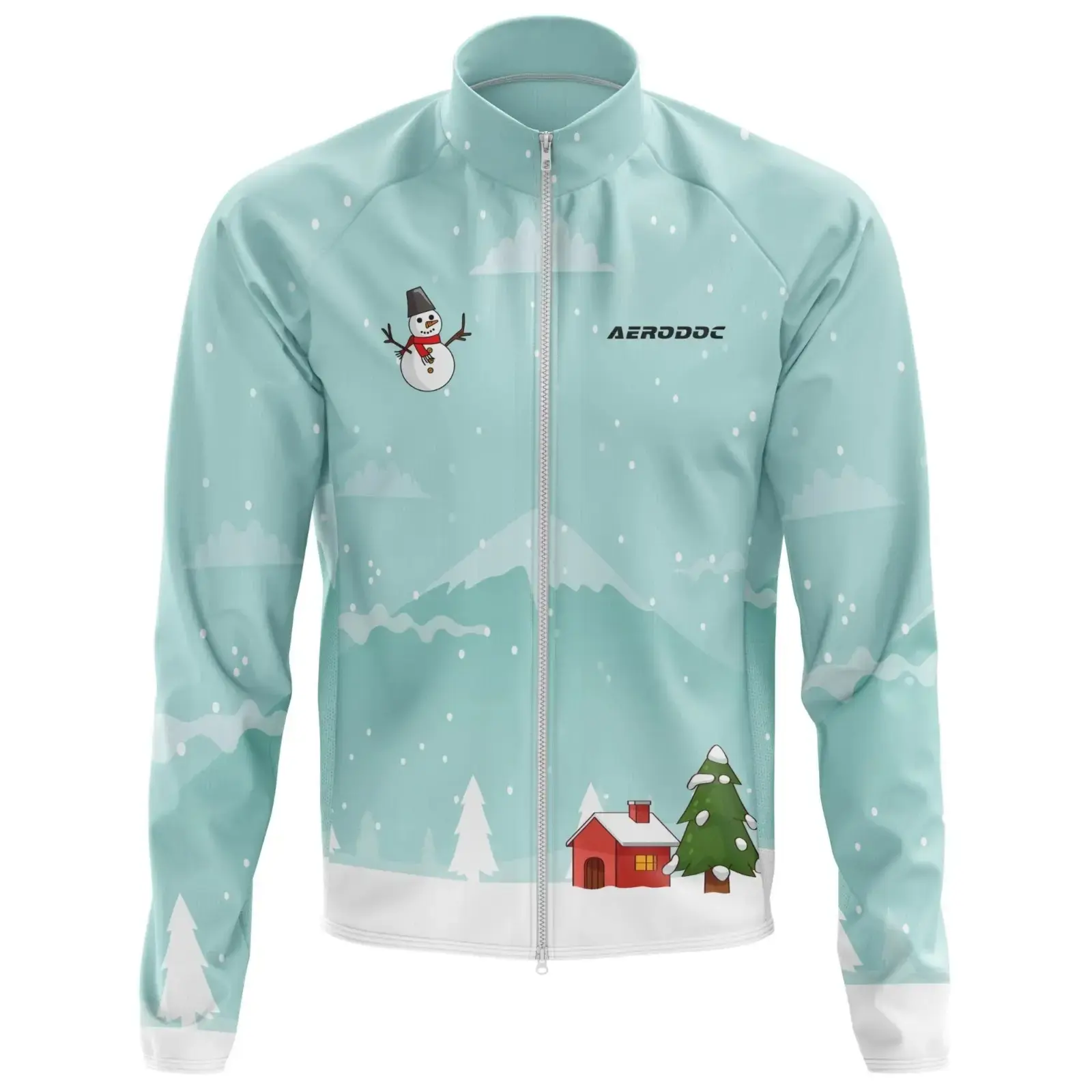 Aerodoc Mountain Frost Winter Cycling Jacket | Premium Winter Fleece Wool Bike Wear (Jacket Only)