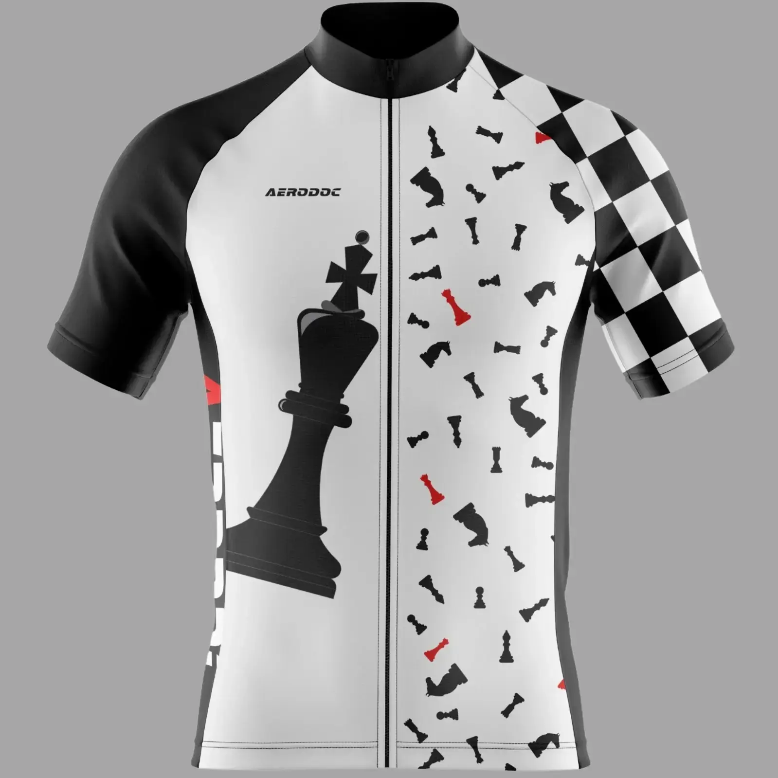 Checkmate Cycling Jersey & Bib Shorts Set – Ride Like a Chess Grandmaster! (Half Sleeves Jersey Only)