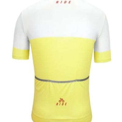 Ride Cycling Premium Jersey white yellow