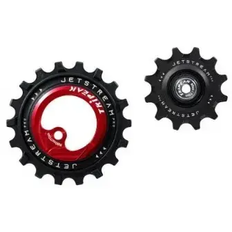 Tripeak Oversize Pulley Kit 12/18T, Ceramic Bearing (Shimano Ultegra/105, 11-Spd)-Red