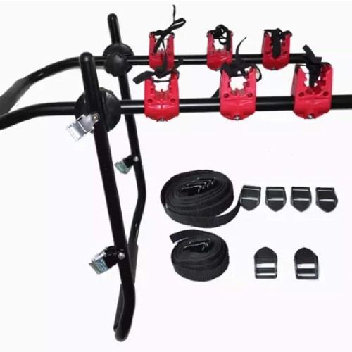 Multifunctional Car Bicycle Rack For 3 Bicycles On Car Aluminium Black