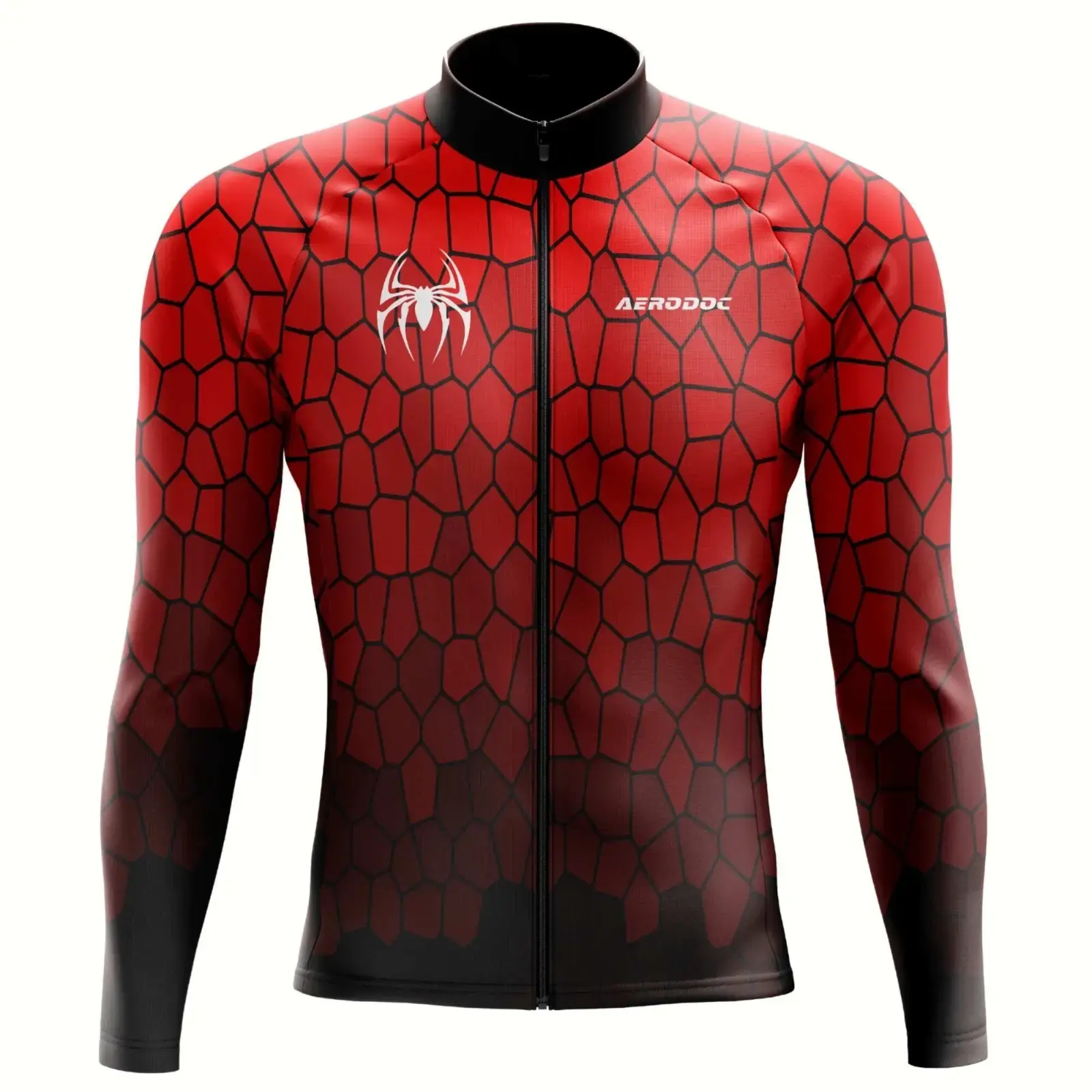 Spiderweb Red Unisex Cycling Jersey and Shorts (Full Sleeve Jersey)