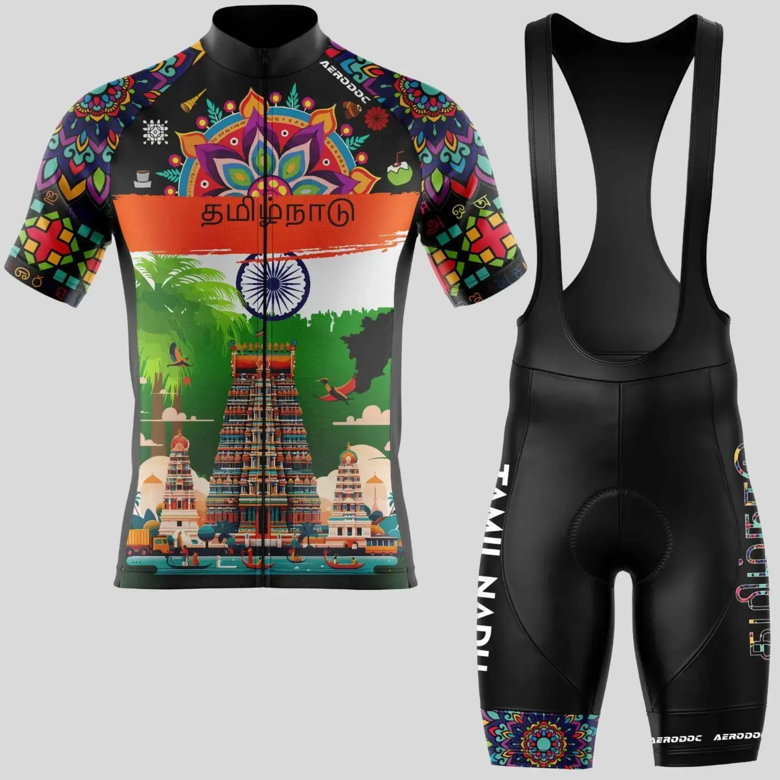 Tamil Nadu Cycling Jersey and Bib Shorts (Half Sleeve with Bib Shorts)