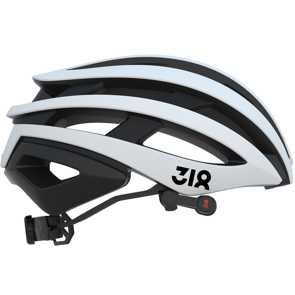 Zakpro smart riding helmets with Bluetooth speakers and sensitive rear alerting lights 318 series White