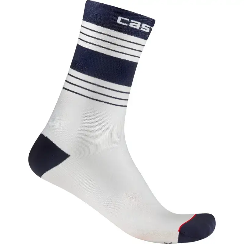 Castelli Simbolo 15 Unisex Cycling Socks Belgian Blue White