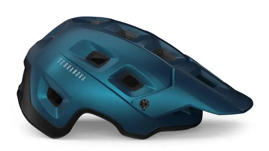 MET TERRANOVA MIPS CE TEAL BLUE BLACK METALLIC | MATT
