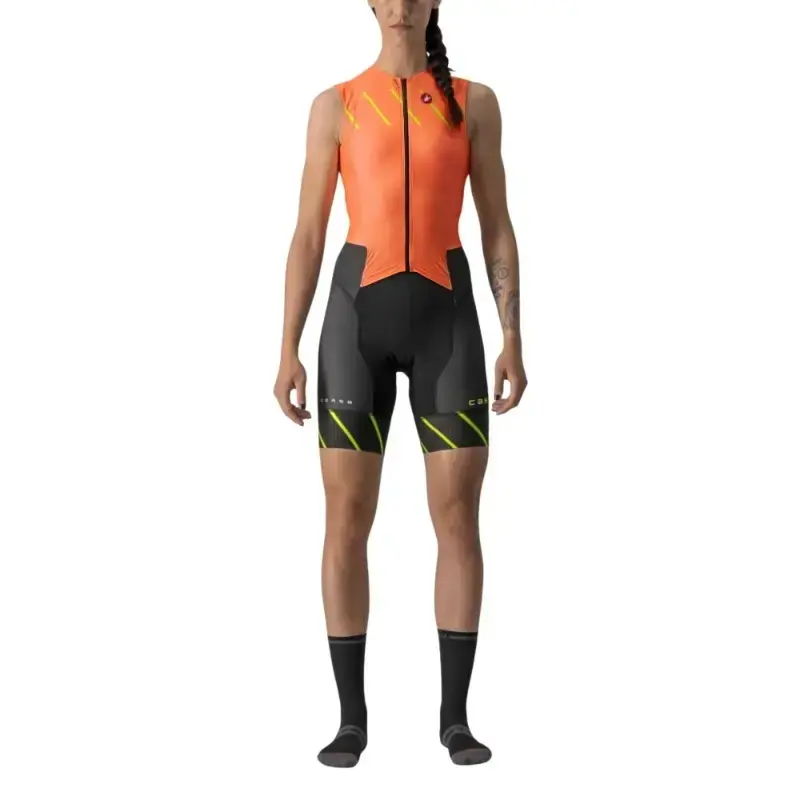 Castelli Free Sanremo Womens Triathlon Suit Coral Flash
