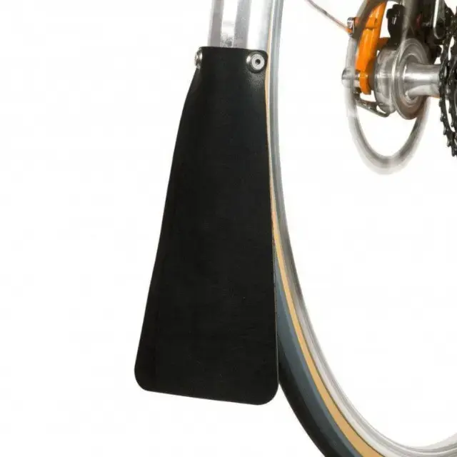 Velo Orange Long Leather Mud Flaps - Black