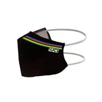 Santini UCI Face Mask (with Washable Filter)-Black