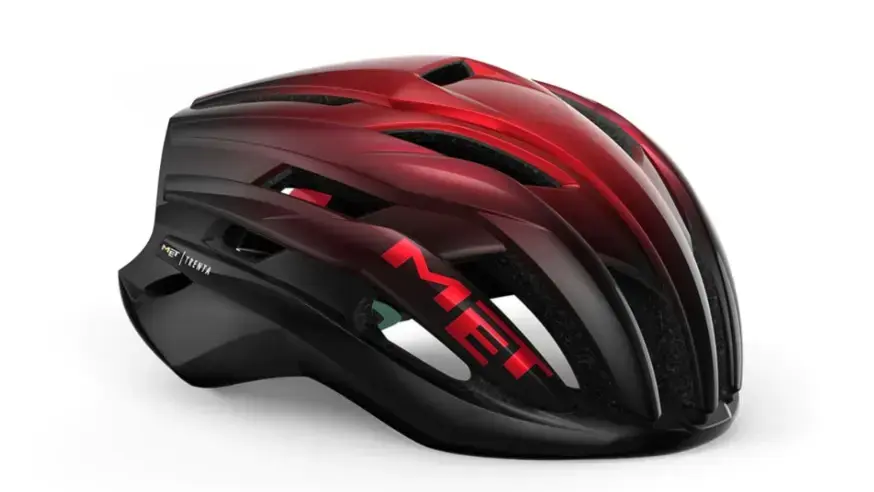 MET Trenta MIPS CE Helmet in Black/Red Metallic Matt Glossy, Size- L
