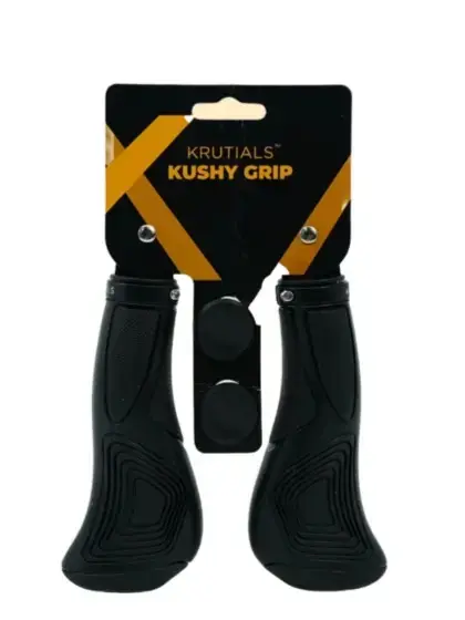 Krutials Kushy Grip Metal Bicycle Handlebar Grips Black