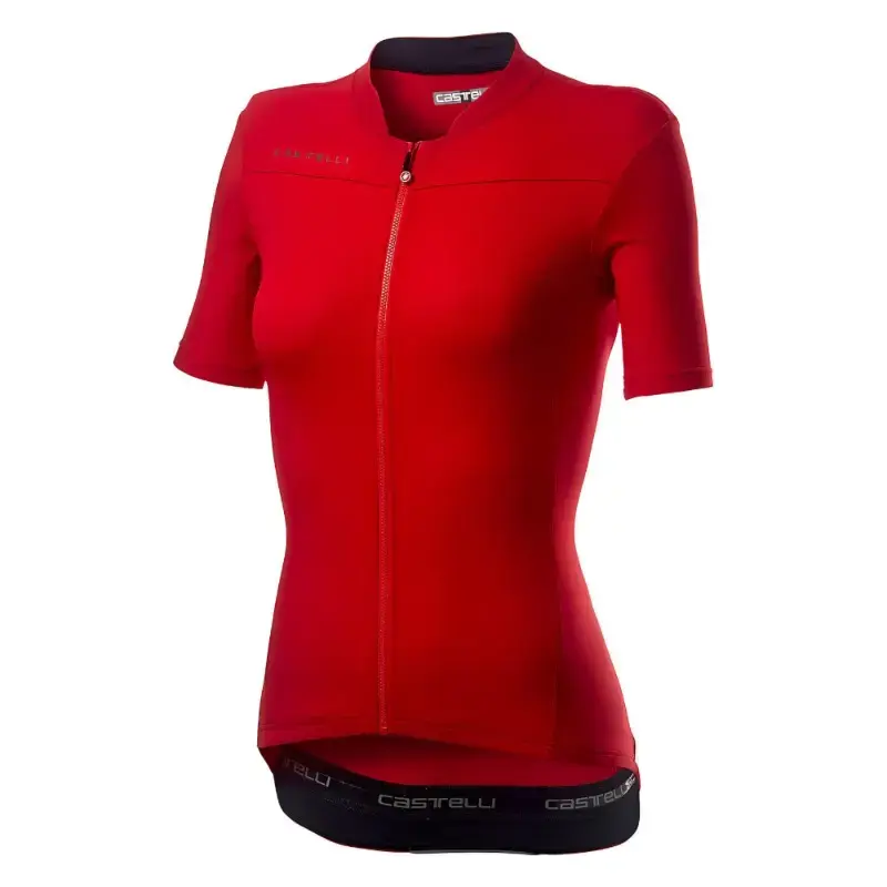 Castelli Anima 3 Womens Cycling Jersey Red Black